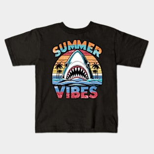 Shark Summer Vibes Kids T-Shirt